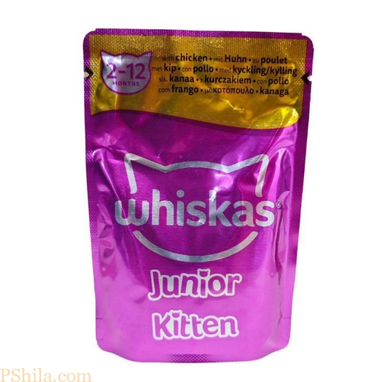 پوچ بچه گربه ویسکاس با طعم مرغ در سس 